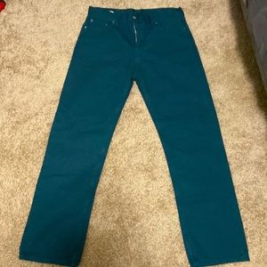 Off white green jeans
